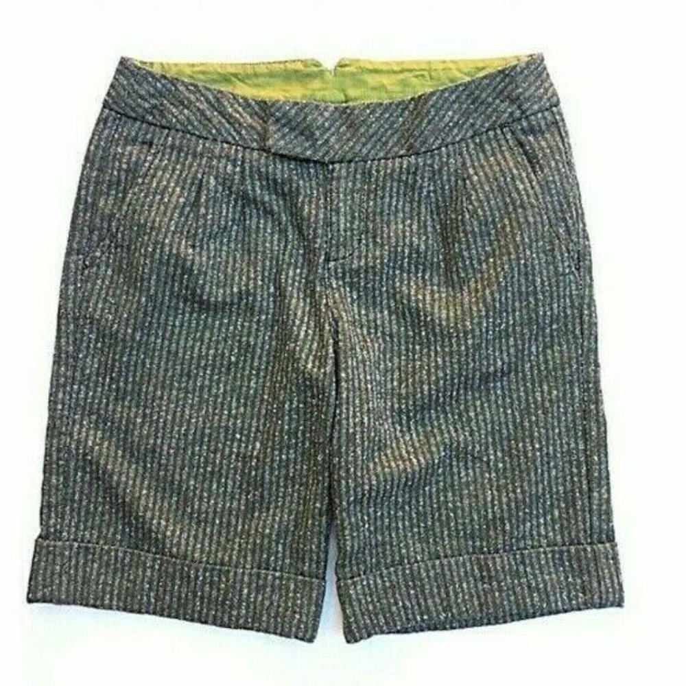 Urban Outfitters Lux Shorts 7 Juniors Striped ladies Cuffed Wool Pockets
